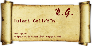 Muladi Gellén névjegykártya